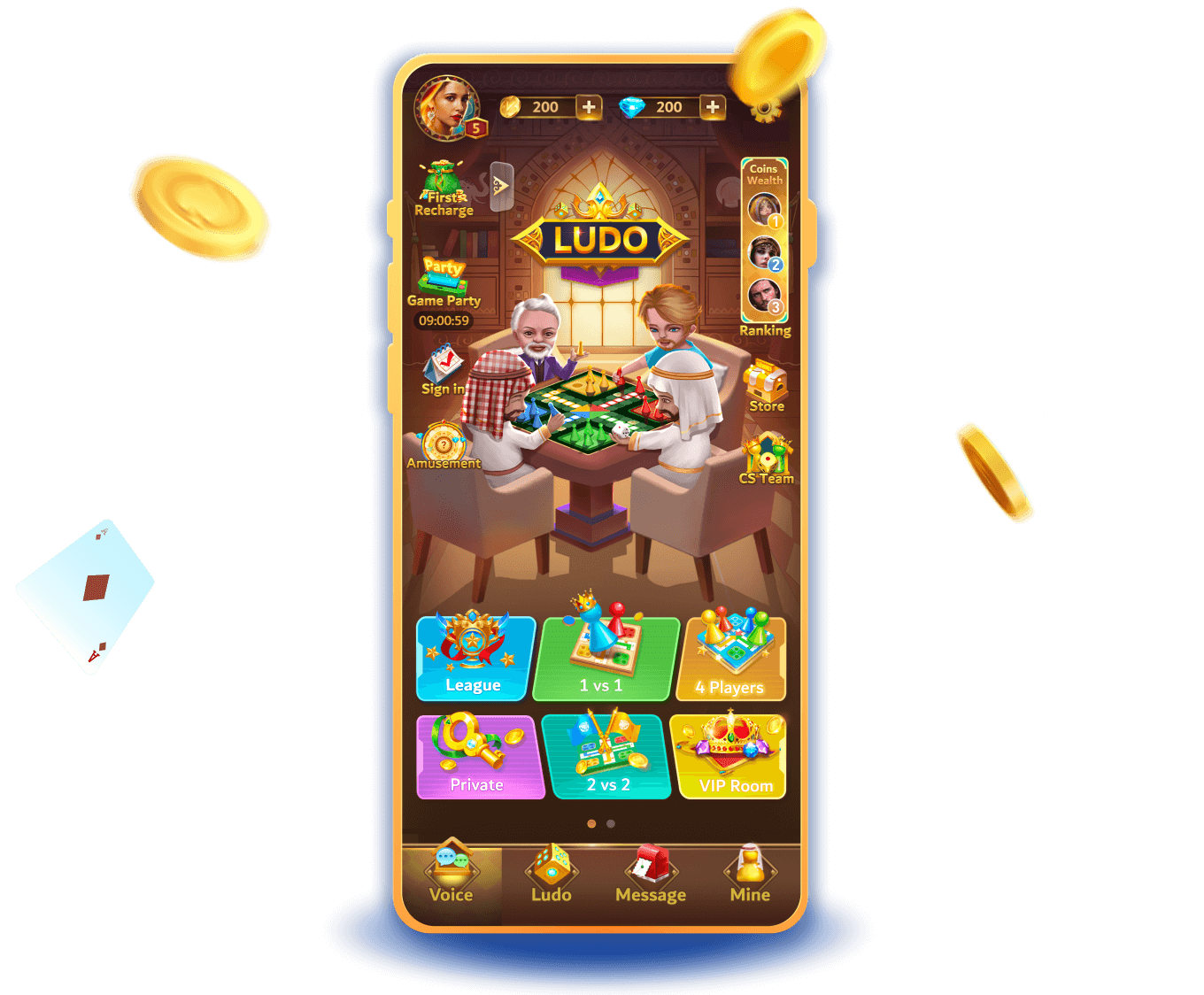 Golden Ludo game screen